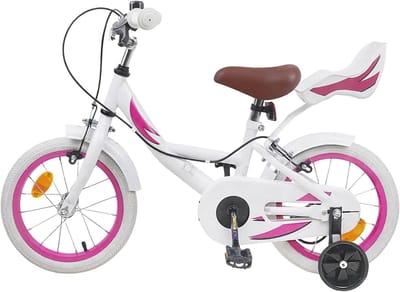 Kinderfiets 16 Inch - Klassieke Fiets - Buiten Avontuur - Verstelbaar Zadel - 112.5 cm - Wit