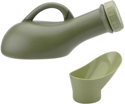 Dailygoods- Urinefles voor Mannen - Draagbare Urinefles 1 Liter - Noodgevallen - Hygiënisch - Eenvoudig te Reinigen - Plat Gebruik - Pinkelfles