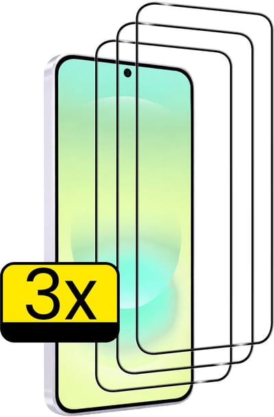 Screenprotector - Geschikt voor Samsung Galaxy A37 - 3 Stuks - Full Cover - Beschermglas - Gehard Glas - Tempered Glass - Screen Protector