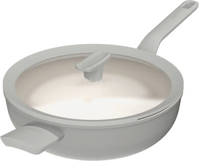 LEO Wokpan antikleef met deksel Balance Moonmist - Ø 32cm - Grijs - PFAS-vrij