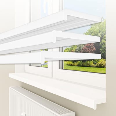 Binnenvensterbank PVC - Raambekleding - Woonkamer Keuken - Vochtbestendig Krasbestendig - 140 x 20 cm - Mat Wit