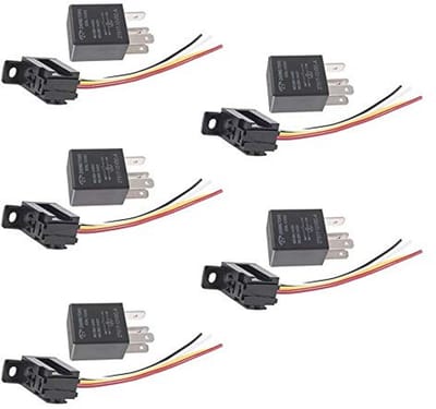 5 x 12V 30A 4-polige auto relais voor elektrische toepassingen