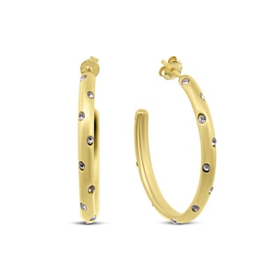 CO88 Collection - 8CE-70591 - oorbellen met zirkonia stenen - goudkleurig