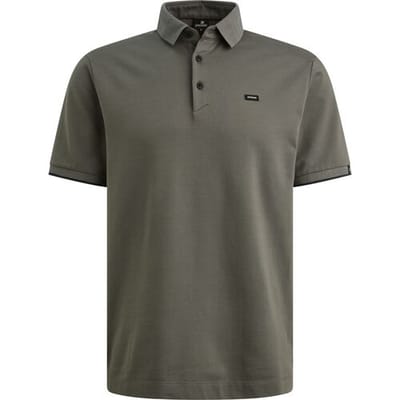 Vanguard grijze heren polo   Punt kraag   Regular fit   Knoopsluiting   Duurzaam   Korte mouw Grijs XXL