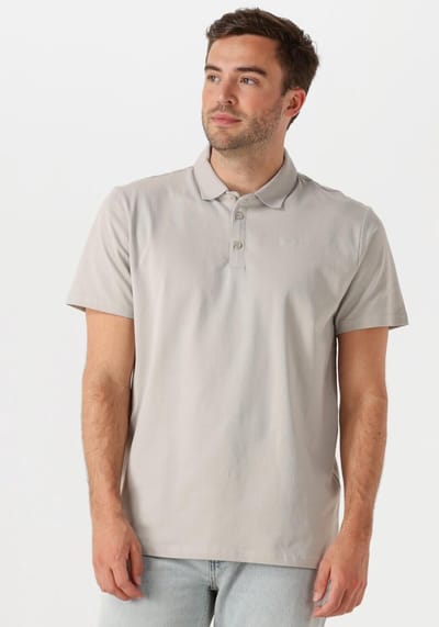 PURE PATH Regular Fit Polo Ss T-shirts Polo's & T-shirts Heren - Polo shirt - Lichtgrijs - Maat M