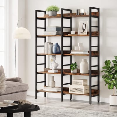Luxe Boekenkast – Zwart – 120x30x180 cm – Industrohome