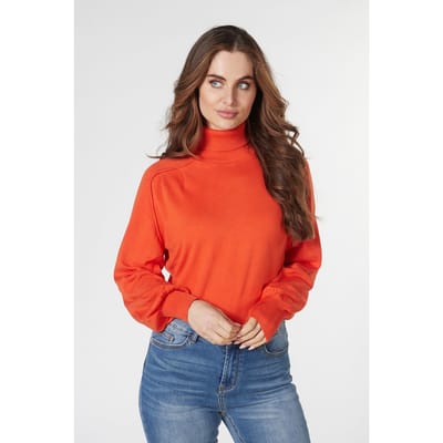 EsQualo Sweater Raglan Col Red Clay Größe: S | Pullover Outlet | Damen | Rot