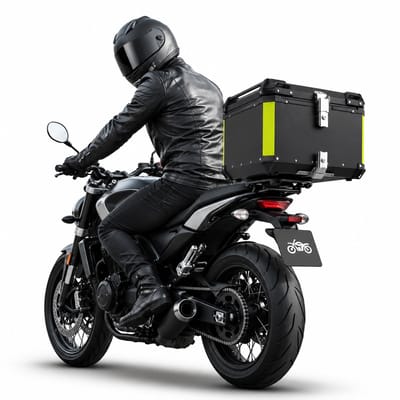 HomeGoodies Motorkoffer - Topkoffer - Reiskoffer - Achterkoffer - Waterdicht - 65 Liter - Stevige aluminiumlegering - Zwart