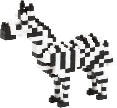 Miniatuur Zebra Bouwpakket - Kleurrijk 3D Puzzel Speelgoed