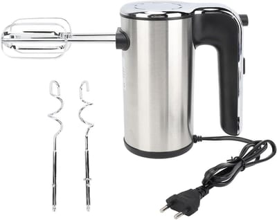 Elektrische Handmixer - Keukenmixer Beslagmixer - Snel Mixen - 500W Krachtige Motor - 20 x 17 x 9 cm - Zilver