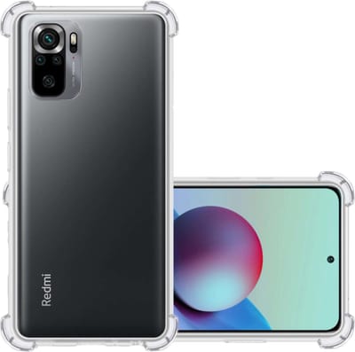 Hoesje - Geschikt voor Xiaomi Redmi Note 10S - Sterk & Shockproof - Siliconen Case - Back Cover - Telefoon Hoes Shock Proof - Transparant