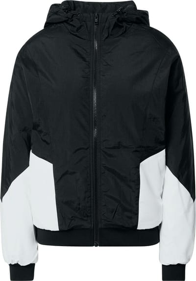 Urban Classics - Padded 2-Tone Batwing Winterjas - XS - Zwart/Wit
