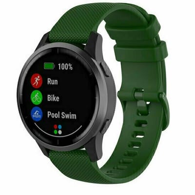 By Qubix - 22mm - Sportband met motief - Groen - geschikt voor Huawei Watch 3 / 4 / 5 (pro) - 46mm & geschikt voor Huawei Watch GT / GT 2 / GT 3 (pro) / GT 4 (pro) / GT 5 (pro) / GT 6 (pro) 46mm / Ultimate / Ultimate 2
