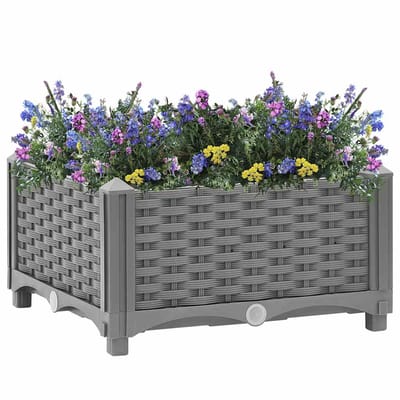 vidaXL - Plantenbak - verhoogd - 40x40x23 - cm - polypropeen