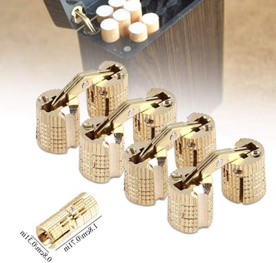Verborgen Meubel Scharnieren voor Houten Dozen - 4 Stuks, 180° Opening, Ideaal voor DIY Sieradenkasten en Handgemaakte Cadeau Dozen, Max. 10kg/2 Stuks Belastbaarheid