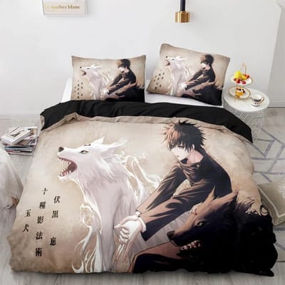 Anime Jujutsu Kaisen Satoru Gojo Beddengoedset Jongens Meisjes Twijfelaar Queen Size Dekbedovertrek Kussensloop Bed Kinderen Volwassenen Hometextiel AU Single 140x210cm