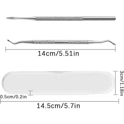 2 stuks/set Ingegroeide Teennagel Lifter Nagelvijl Enkelzijdig Voet Pedicure Gereedschap gray