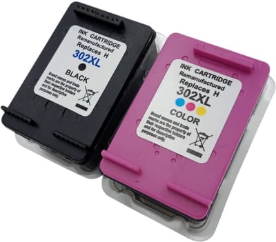 KATRIZ® Remanufactured Inkt HP 302XL – Zwart & Kleur – Set van 2 Cartridges – Geschikt voor HP DeskJet 3630 / 3635 / OfficeJet 3830 / 4650 – Hoge Capaciteit – Alternatief met Chip