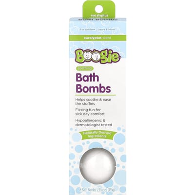 Boogie Wipes, Soothing Bath Bombs, Eucalyptus , 3 Bath Bombs, 2.8 oz (79 g) Each