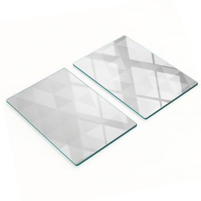 Multifunctionele decoratieve glazen keukenplanken met abstractiemotief, 2x40x52 cm