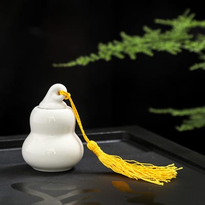 Kleine kalebaspot - wit-Urn Hond Kat Vogel – Urne – Keramiek – Urnen – Urn Voor Dieren – Urn Hond Overleden – Urn Kat – 40 ML(11*8*4cm) -Belle's product