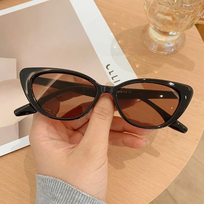 Nieuwe Vintage High-End Dames Zonnebril Dames Bruin Kattenoog Zonnebril Dames Designer Bril UV400 Oculos De Sol As shown
