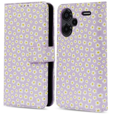 imoshion Hoesje - Geschikt voor Xiaomi Redmi Note 13 Pro Plus (5G) - Design Bookcase smartphone - White Daisy