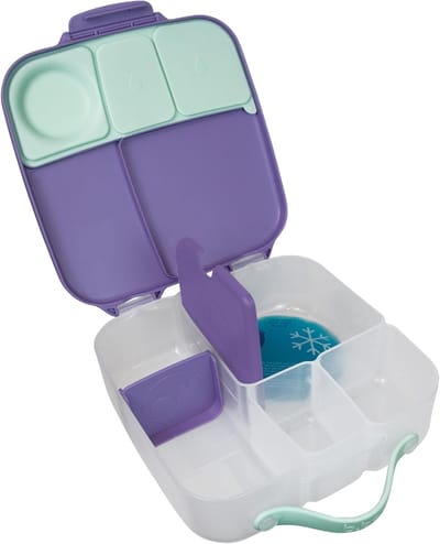 SnelShoppen - B.box Lunchbox Lilac Pop - Kindvriendelijke, Lekvrije Lunchbox met Vakken - Ideaal voor School, Uitstapjes en Picknicks - Duurzaam en Ma