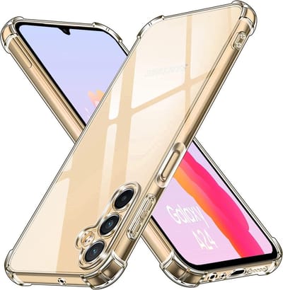 Shockproof Flexibele achterkant Silicone hoesje transparant Geschikt voor: Samsung Galaxy A24 / A25 5G/4G