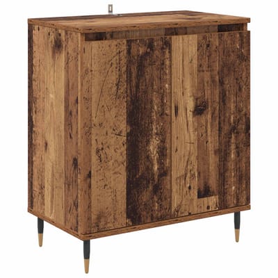 vidaXL - Dressoir - Oud - Hout - 60 - x - 35 - x - 70 - cm - Bewerkt - hout
