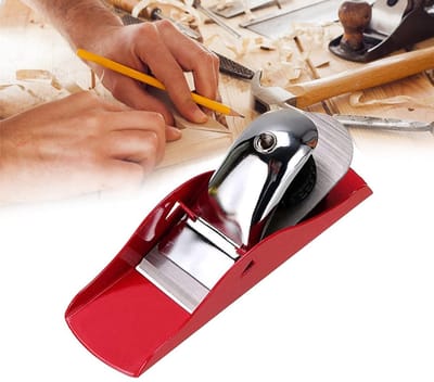 Mini handschaaf, verstelbaar in rood, voor houtbewerking, houtsnijwerk en afwerkingsprojecten, doe-het-zelf modelleerwerk voor timmerlieden (handschaaf rood)