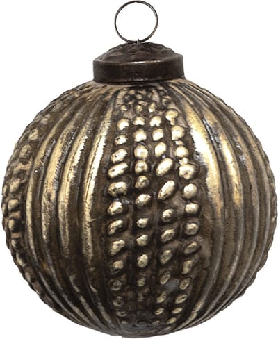 Clayre & Eef Kerstbal Overig Ø 7 cm Bruin Glas Kerstballen