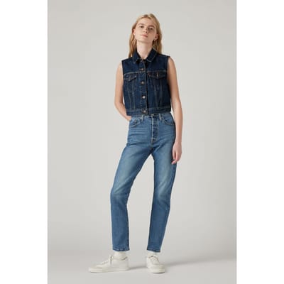 Levi's 501 Skinny Blue It's True Size: W25L28 | Slim Outlet | Dames | Blauw