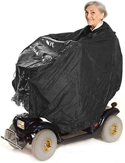 Scootmobiel Regenkap Regenponcho - Water- en Winddichte Beschermhoes voor Slecht Weer - Universele Maat - Zwart