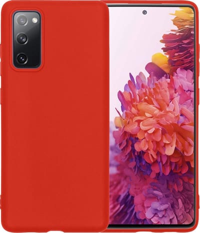 Hoesje - Geschikt voor Samsung Galaxy S20 FE - Sterk & Shockproof - Hoes Cover - Siliconen Case - Telefoonhoesjes - Rood