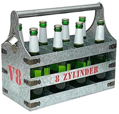 Bierdrager met Flessenopener voor 8 Flessen – Perfect voor Tuinfeest en Barbecue