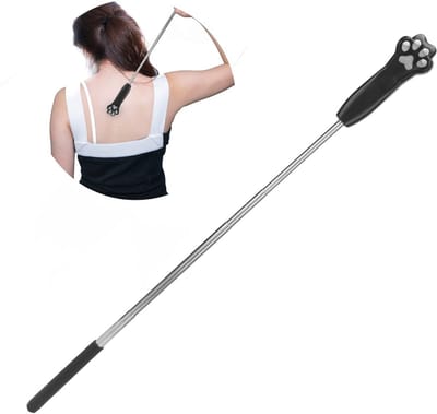 Dailygoods- Rugkrabber Uittrekbaar - Massage Apparaat - Roestvrij Staal - Siliconen - Telescopisch - 62,5 cm Uitbreidbaar - Massageapparaat