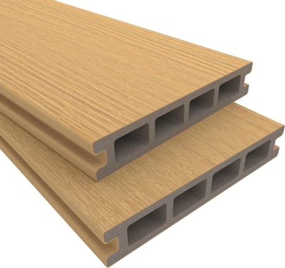 Terrasplanken WPC - Houten Composiet Vlonder - Buiten Leven Creëren - Ommanteld Hol Profiel - 30 cm - Rood Ceder
