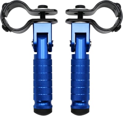 Opvouwbare voetsteunen - 2 stuks - 12,2 x 11 cm - 90° opvouwbaar - 31-33 mm klembereik - achterstandaard - achtervoetsteun - bumpersteunbalk - opvouwbare voetsteun - voetsteun passagier - achtertrede
