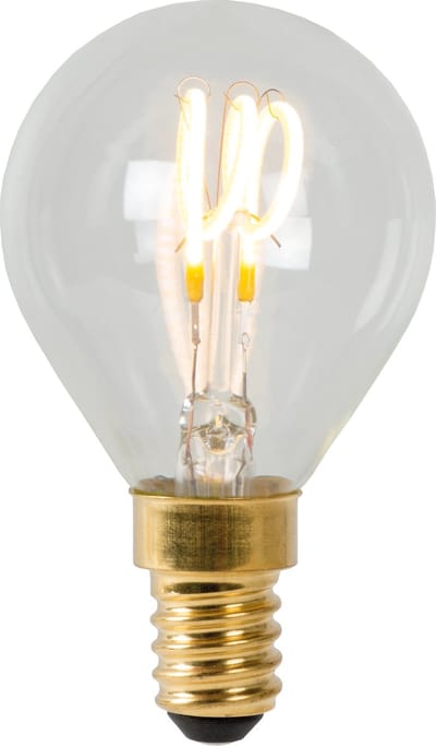 Lucide P45 - Filament lamp - Ø 4,5 cm - LED Dimbaar - E14 - 1x3W 2700K - Transparant