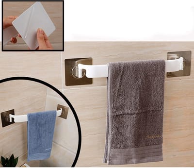 Handdoekrek zelfklevend - Muur/Wand/Hoek Bevestiging - Handdoekenrek - Handdoekstang - WC - Toilet - Keuken - Badkamer