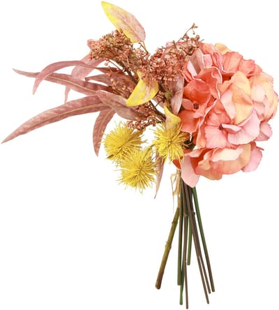 Kunstbloemenboeket Hortensia Roos Eucalyptus Decoratief boeket L33cm