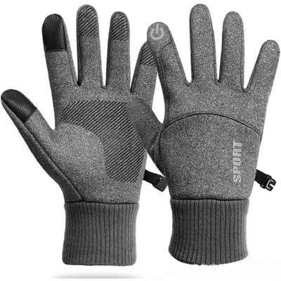 Winter waterdichte herenhandschoenen winddicht sportvissen touchscreen rijden motorfiets ski antislip warme damesfietshandschoenen XXL gray