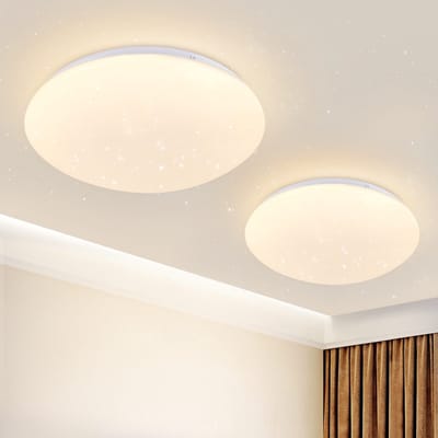 NETTLIFE Plafondlamp LED - 2 Stuks - Wit - rond - 3000K Warm wit Licht - Ø 16.5 cm - moderne Woonkamerlamp - 5W - voor Keuken | Gang | Kinderkamer | Slaapkamer