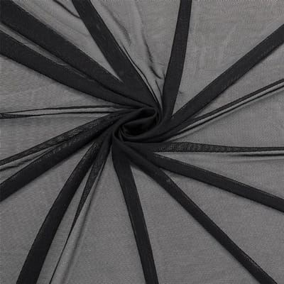 Store_7 - Stretch Netto Stof - Zwart Polyester Spandex Mesh - 4,6 m