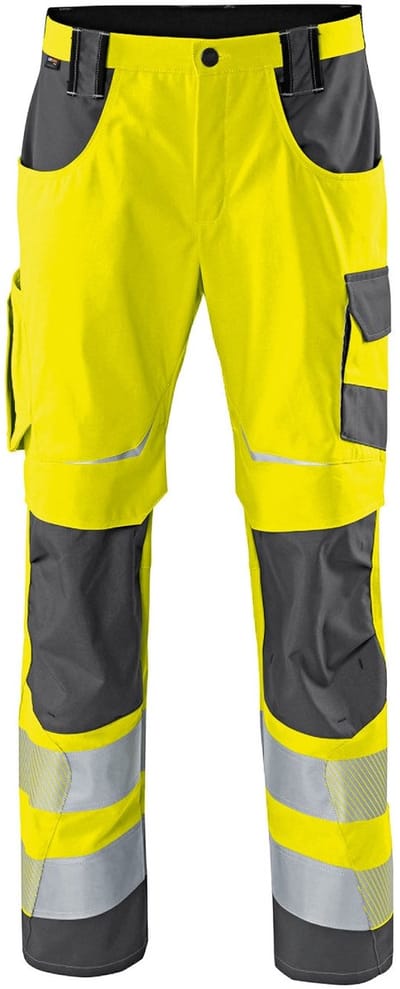 KÜBLER PSA REFLECTIQ 22078340 Hi Vis Reflecterend Werkbroek HEREN Veiligheidsbroek Signaalgeel Antraciet - Met Kniezak