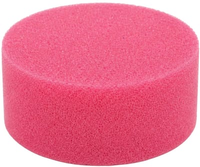 Funny Fashion Grimeer sponsje - schmink / make-up spons - roze - rond - D6 x H3 cm - schminken