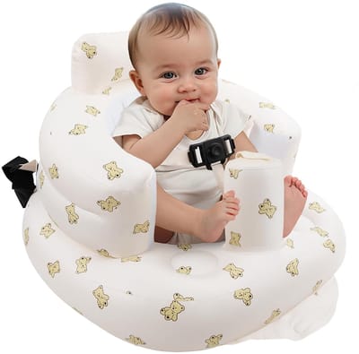 Opblaasbare Kinderstoel voor Baby's vanaf 3 Maanden - Draagbare Zitting en Leersstoel - teddybeer
