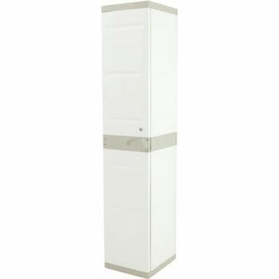 Armoire haute vestiaire PLASTIKEN - 1 porte, 35cm - Blanc