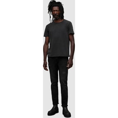 AllSaints Bodega Ss Crew Washed Black Größe: XXL | Basic T-Shirts Outlet | Herren | Schwarz